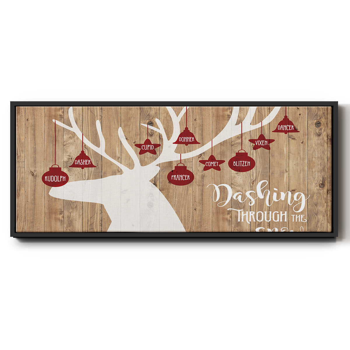 Dashing Through The Snow - Floater Framed Canvas Print