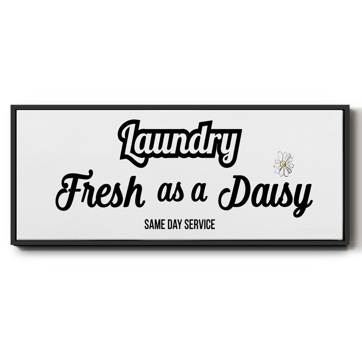 Daisy Laundry - Floater Framed Canvas Print