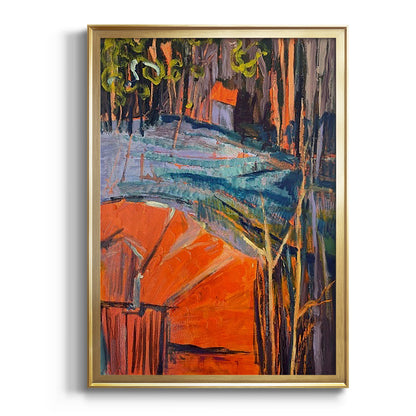 Cadmium Winter Solstice IV - Modern Framed Canvas Print