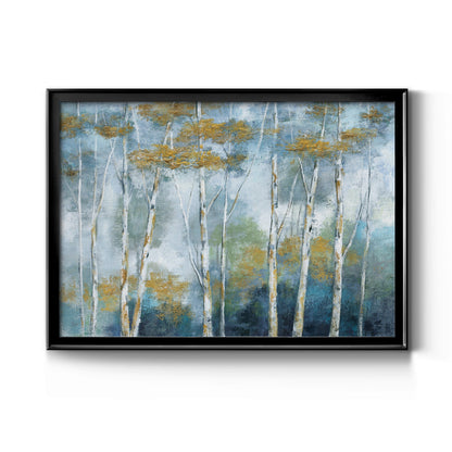 Indigo Forest - Modern Framed Canvas Print