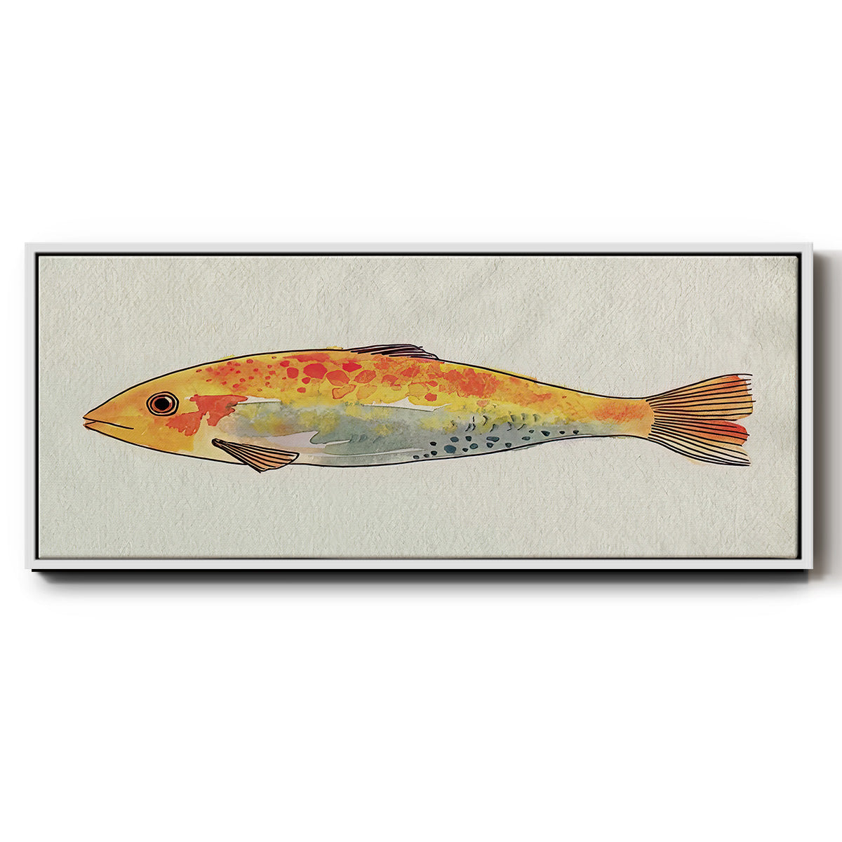 Fanciful Fish II - Floater Framed Canvas Print