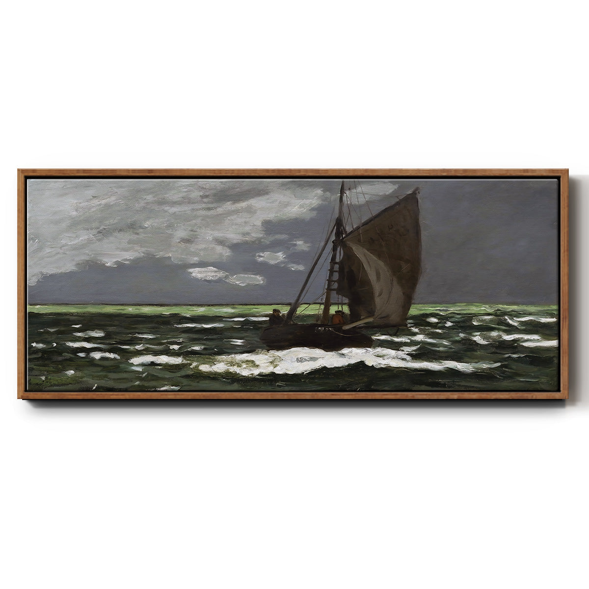 Stormy Seascape, 1867 - Floater Framed Canvas Print