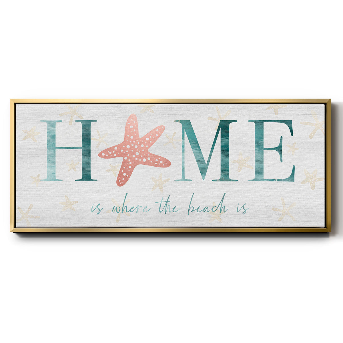 Home Beach - Floater Framed Canvas Print
