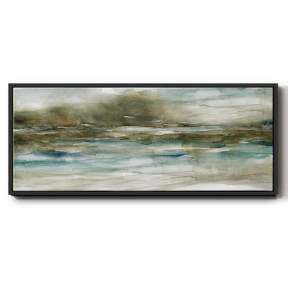 Riverbank - Floater Framed Canvas Print