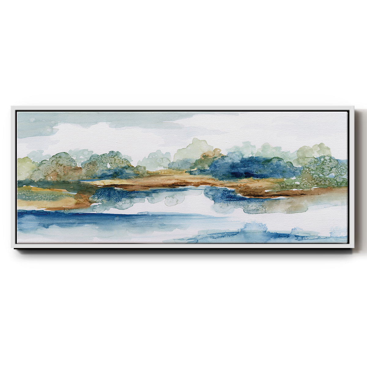 Blue Serenity - Floater Framed Canvas Print