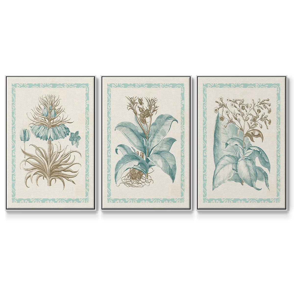 Willow Blue Besler I - Floater Framed Canvas Set