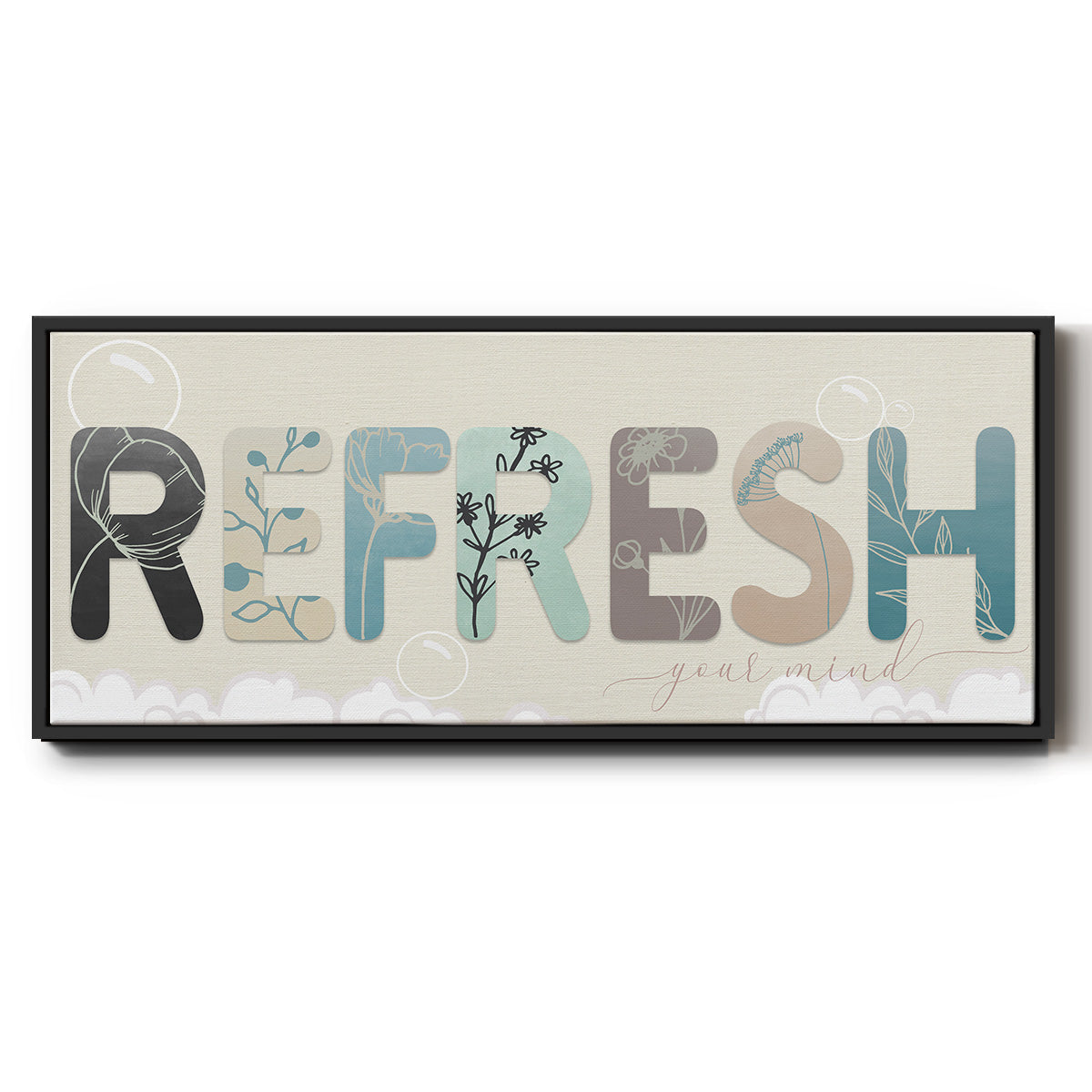 Orange Orchid - Floater Framed Canvas Print