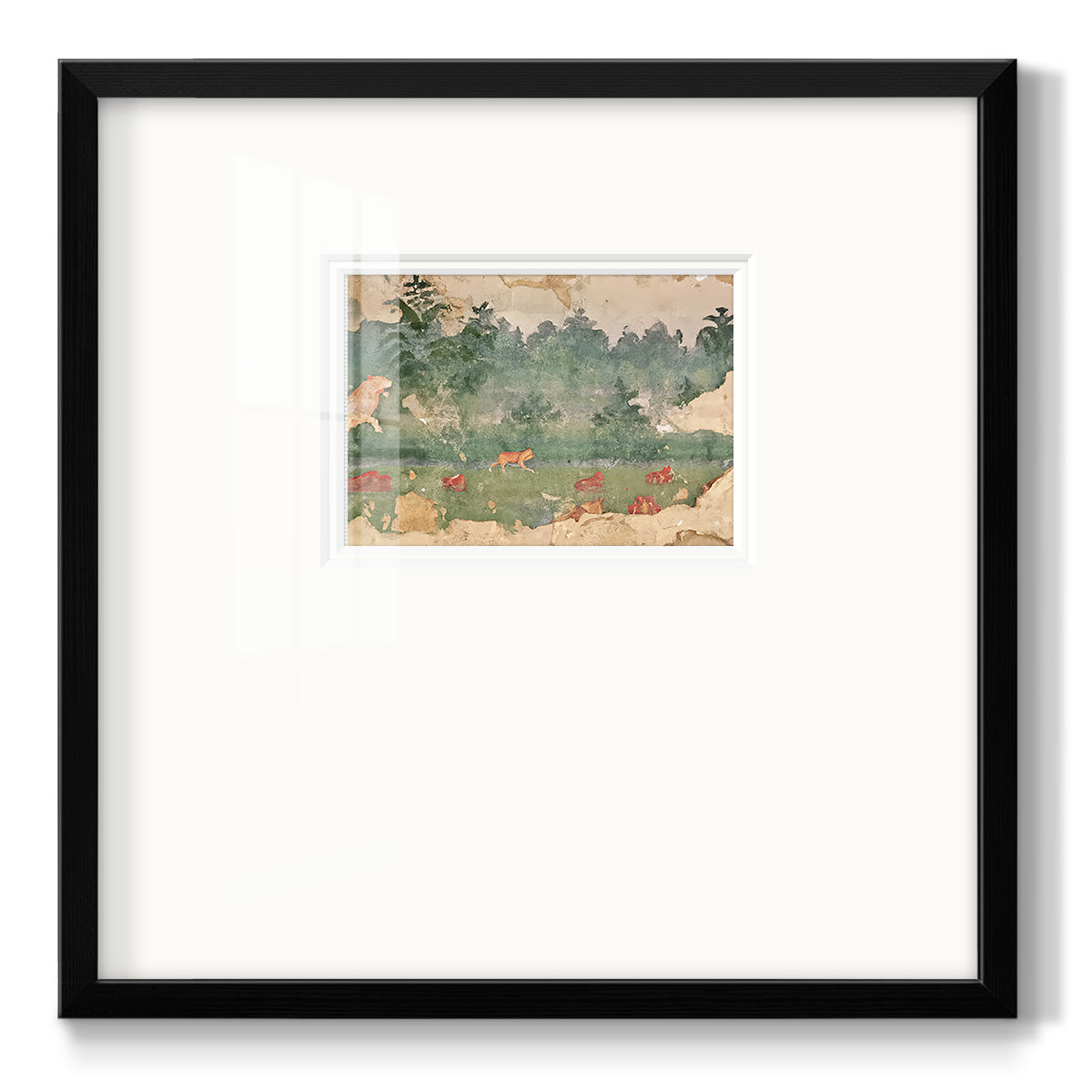 Wooded Tapestry - Double Matboard Framed Print