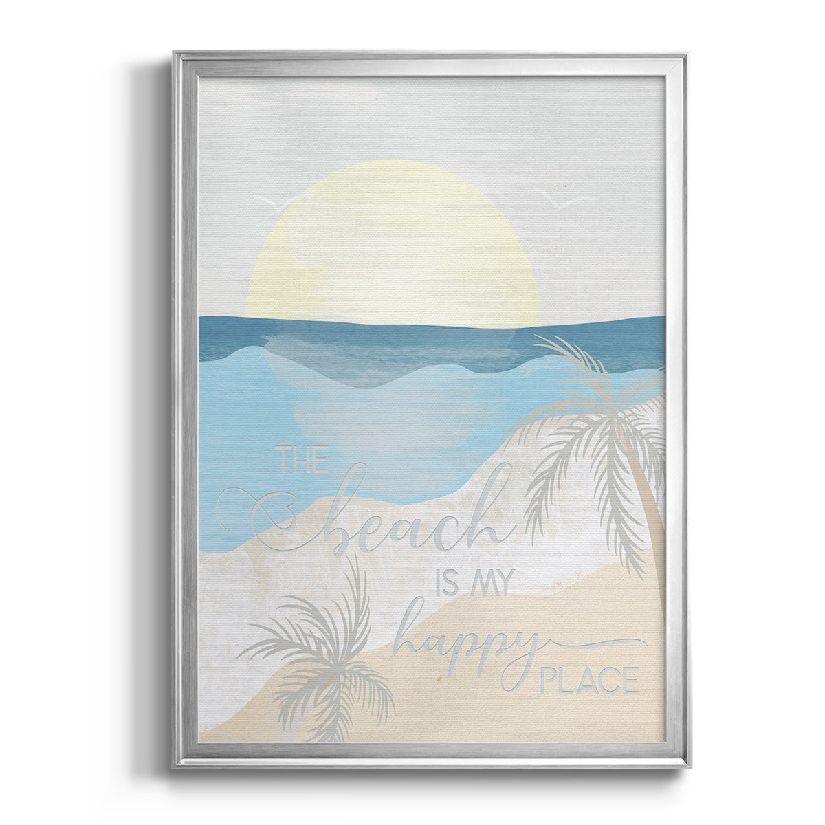 Happy Place - Modern Framed Canvas Print