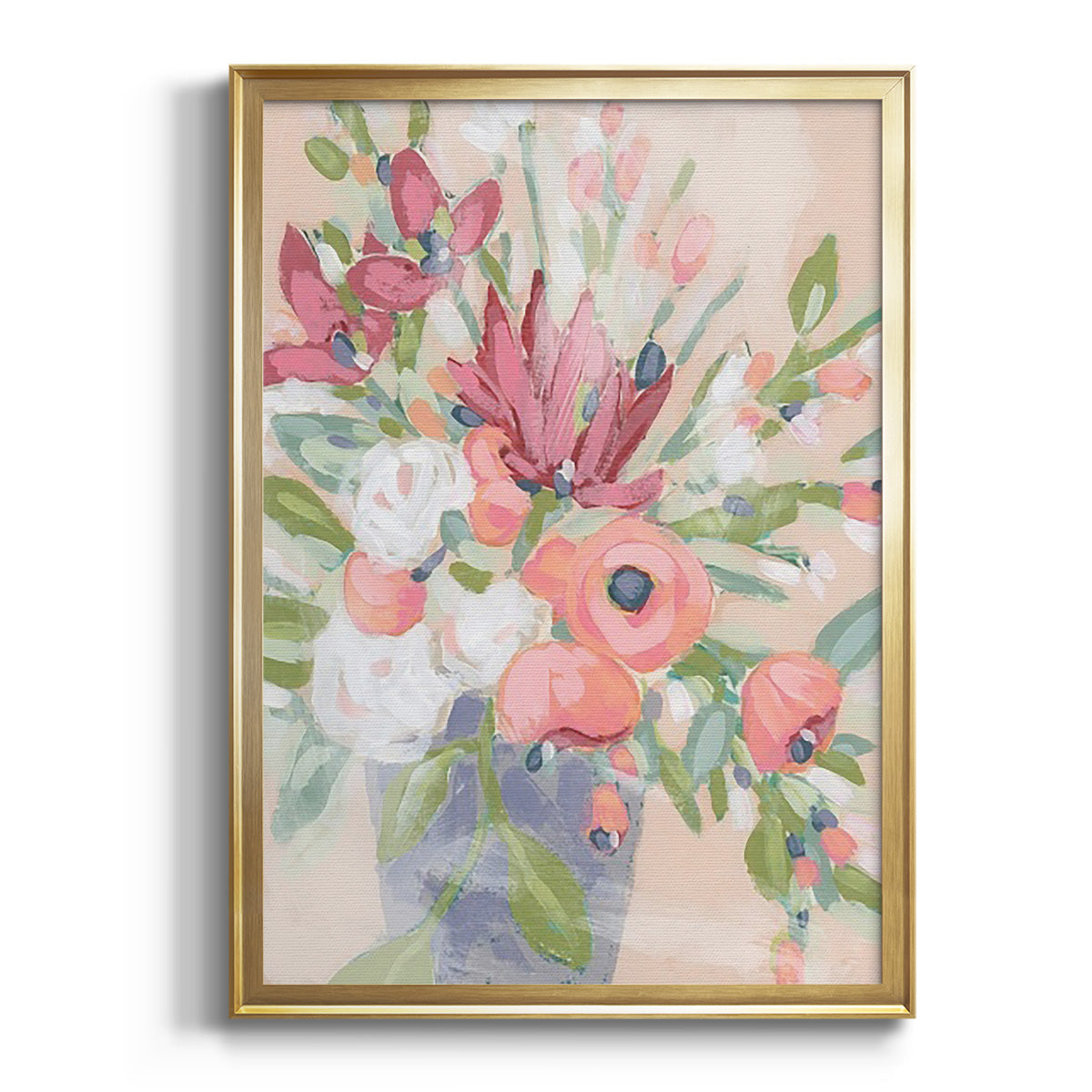 Blush Array II - Modern Framed Canvas Print