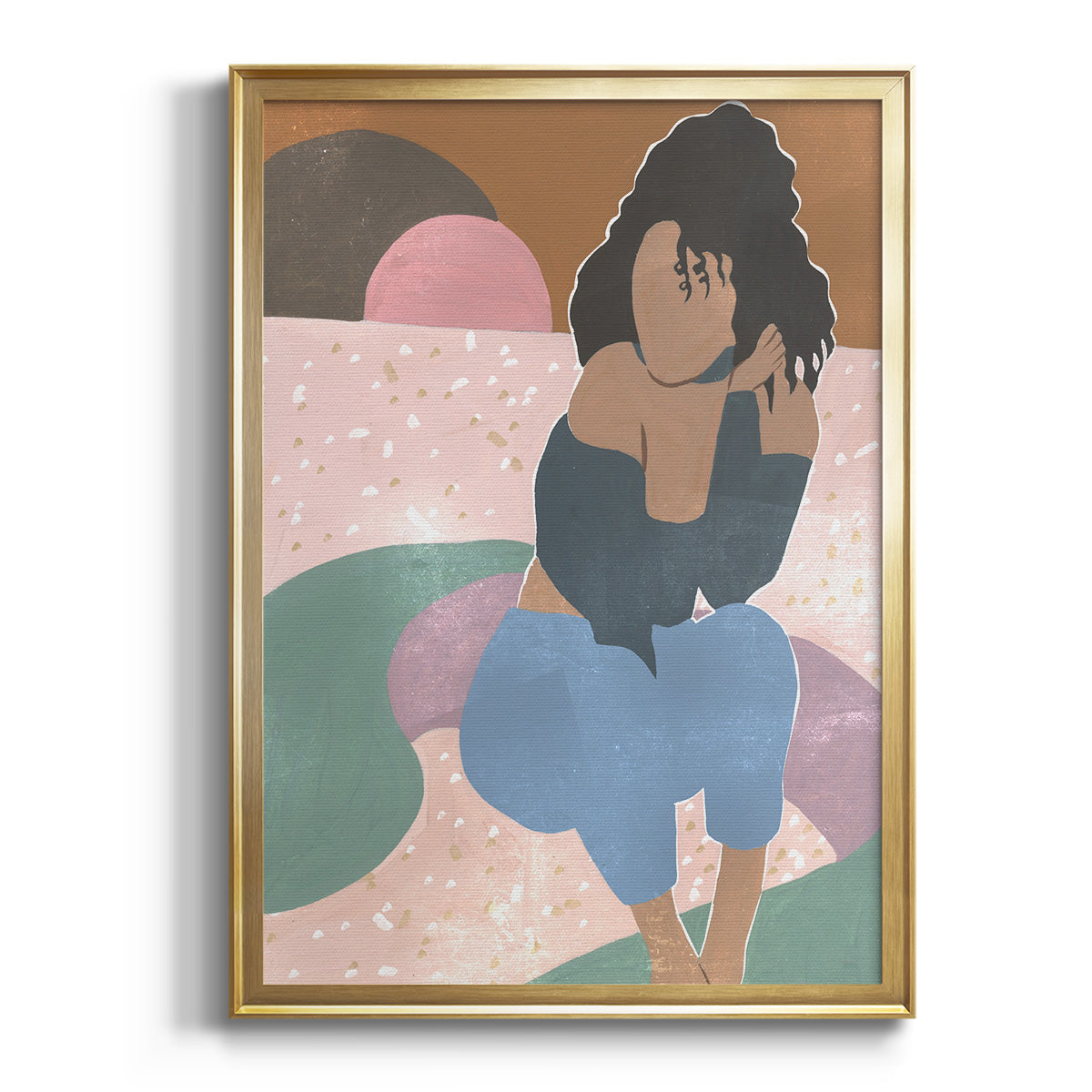 Curly Lady II - Modern Framed Canvas Print