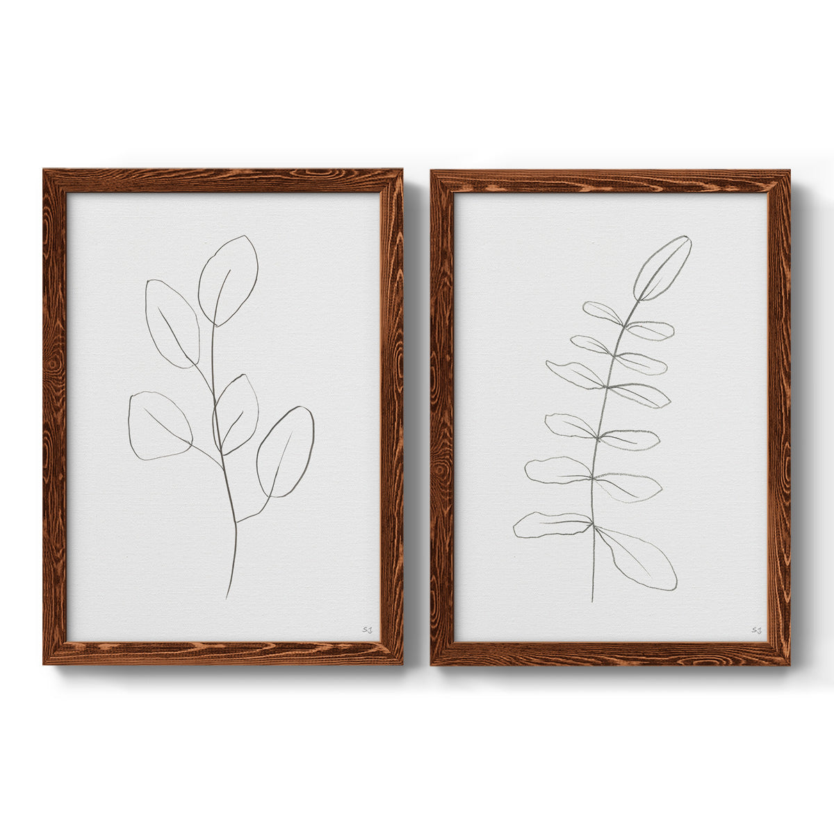 Botanical Gesture III - Premium Framed Canvas 2 Piece Set - Ready to Hang