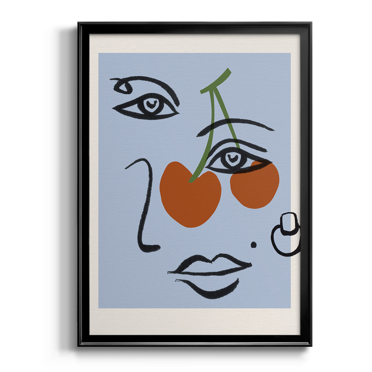 Cherry Baby II - Modern Framed Canvas Print