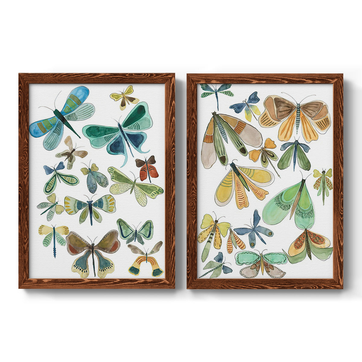 Wings Galore I - Premium Framed Canvas 2 Piece Set - Ready to Hang