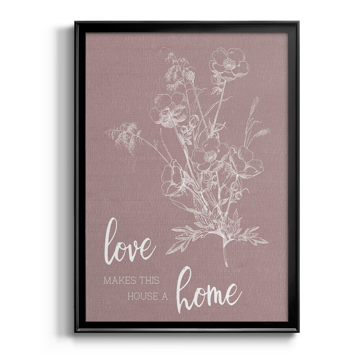 Love Home - Modern Framed Canvas Print