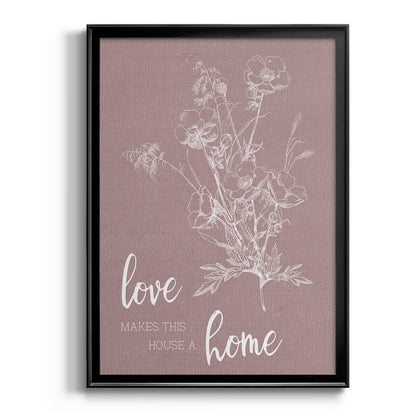 Love Home - Modern Framed Canvas Print