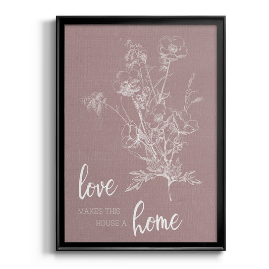 Love Home - Modern Framed Canvas Print