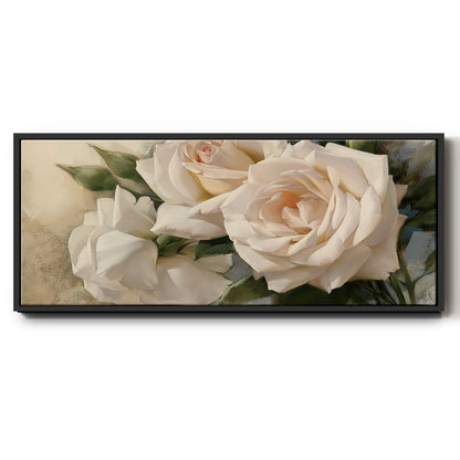 La Roseraie II - Floater Framed Canvas Print