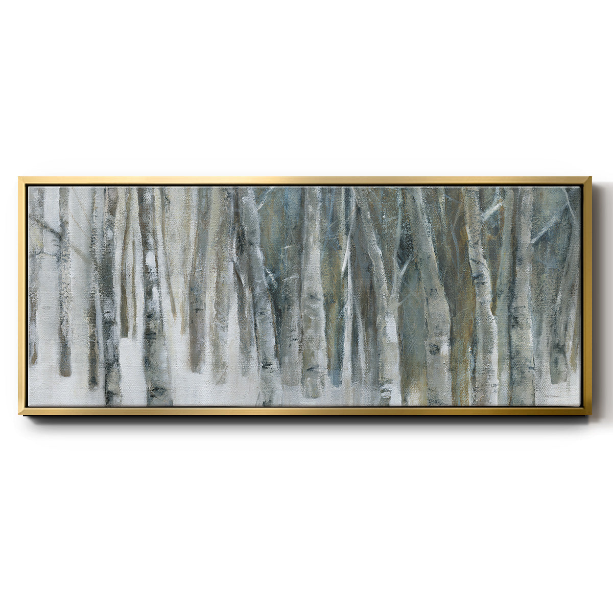 Banff Birch Grove - Floater Framed Canvas Print