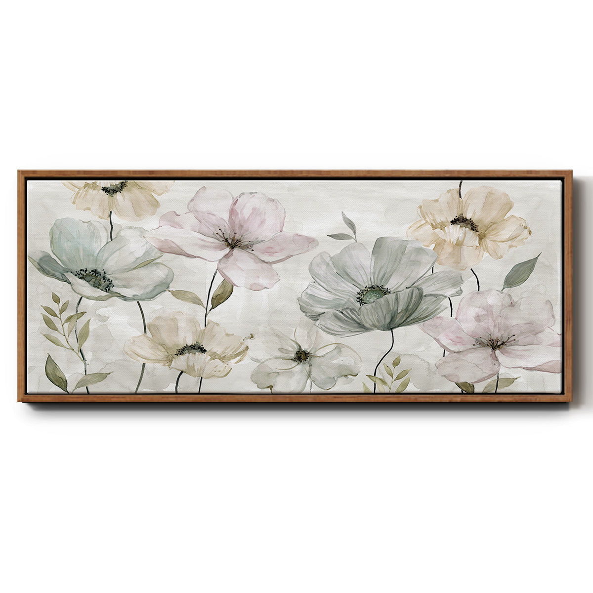 Garden Grays - Floater Framed Canvas Print