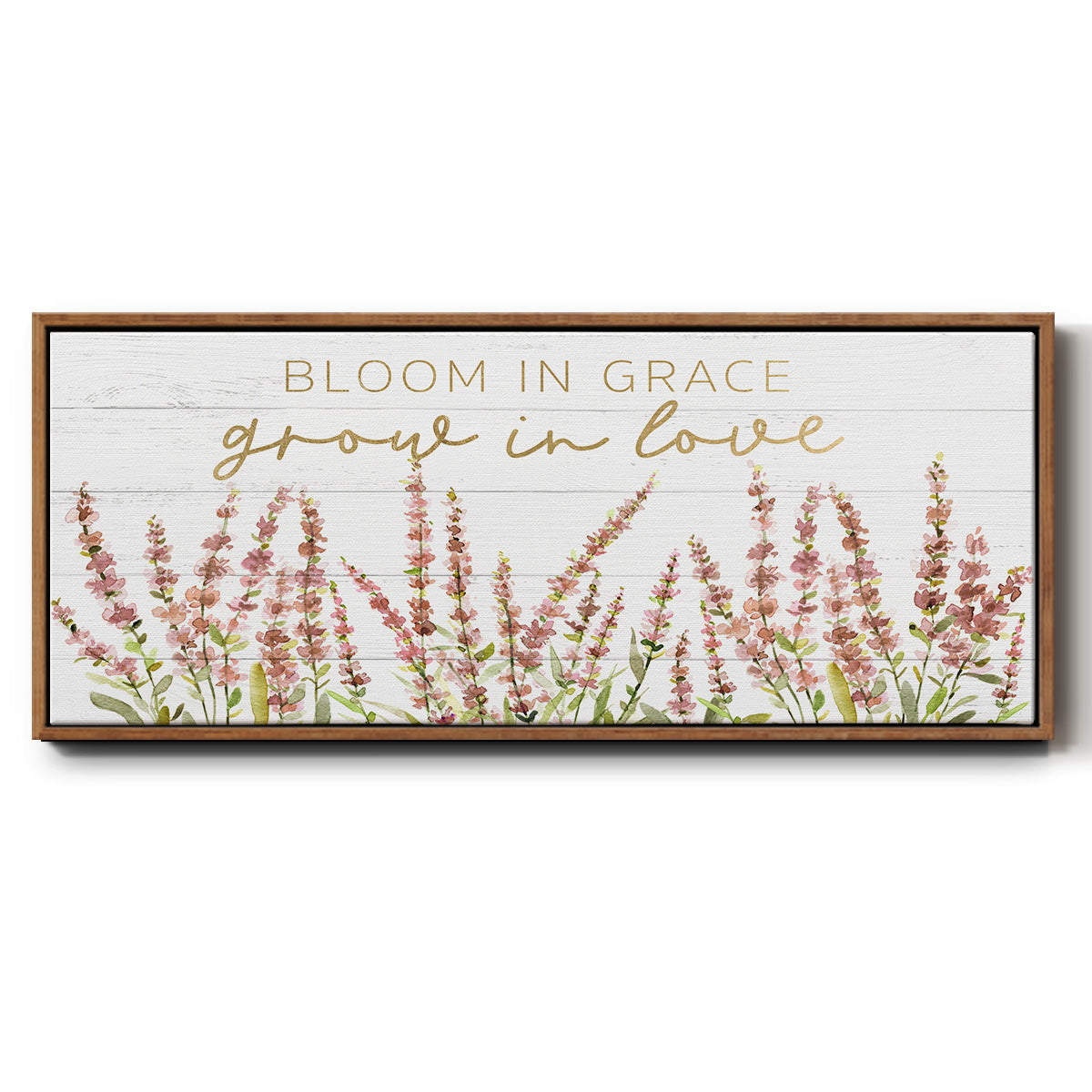 Grow in Love - Floater Framed Canvas Print