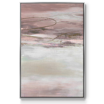Geo Cache in Pale - Floater Framed Canvas Print