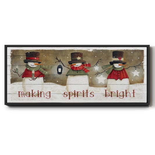 Making Spirits Bright - Floater Framed Canvas Print