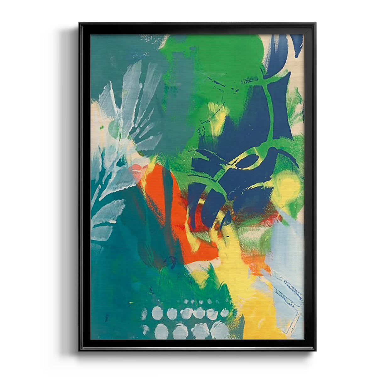 Tropical Graphics II - Modern Framed Canvas Print