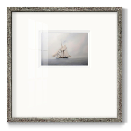 Foggy Sail III - Double Matboard Framed Print