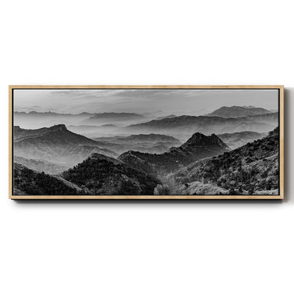Mountains of the Great Wall - Floater Framed Canvas Print