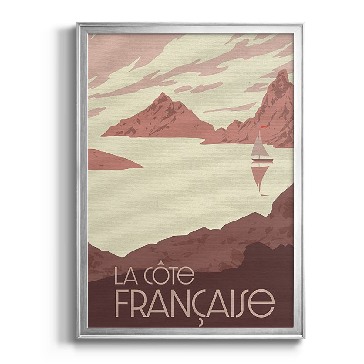 French Coast II - Modern Framed Canvas Print