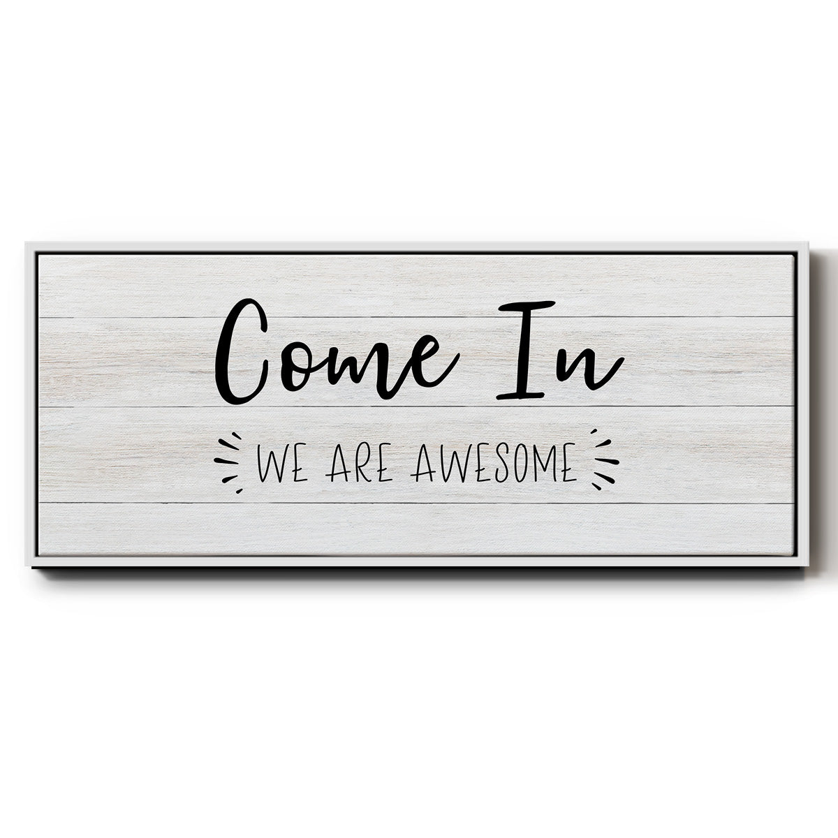 Come In - Floater Framed Canvas Print