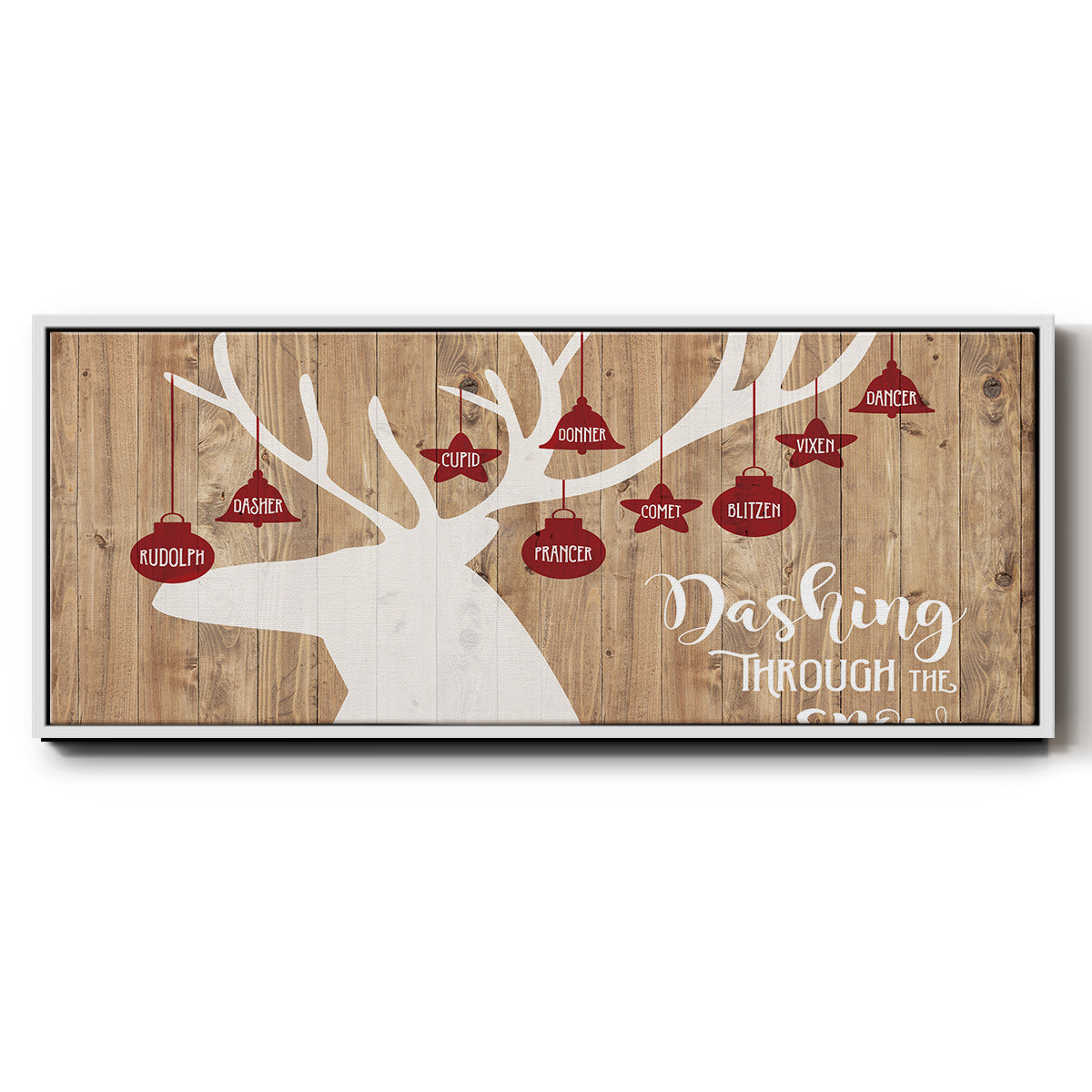 Dashing Through The Snow - Floater Framed Canvas Print