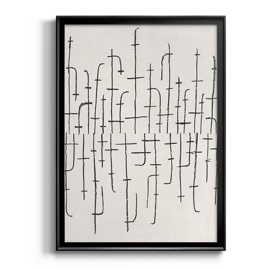 Vertical Arrangement II - Modern Framed Canvas Print