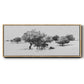 Treeline Sketch II - Floater Framed Canvas Print