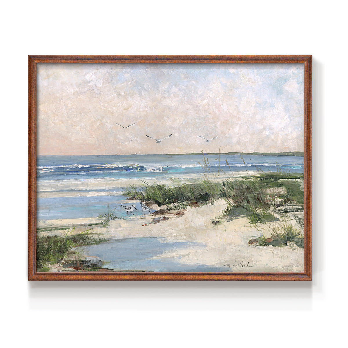 Soft Morning Sea - Restickable Framed Art Print