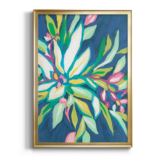 Blue Tropics I - Modern Framed Canvas Print