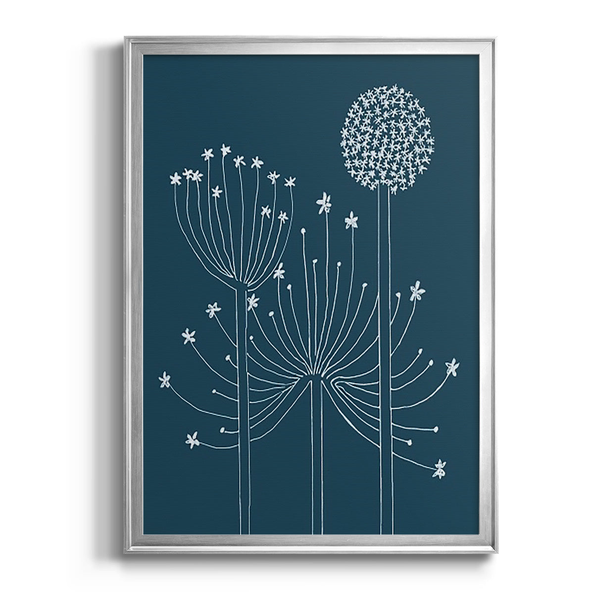 Graphic Alliums II - Modern Framed Canvas Print