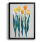 Tulips in a Row II - Modern Framed Canvas Print