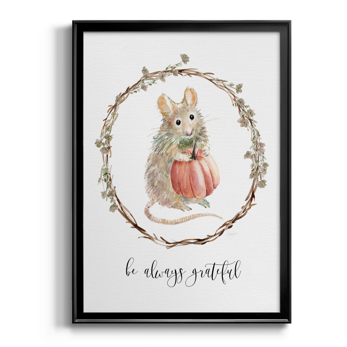 Harvest Home Mouse - Modern Framed Canvas Print