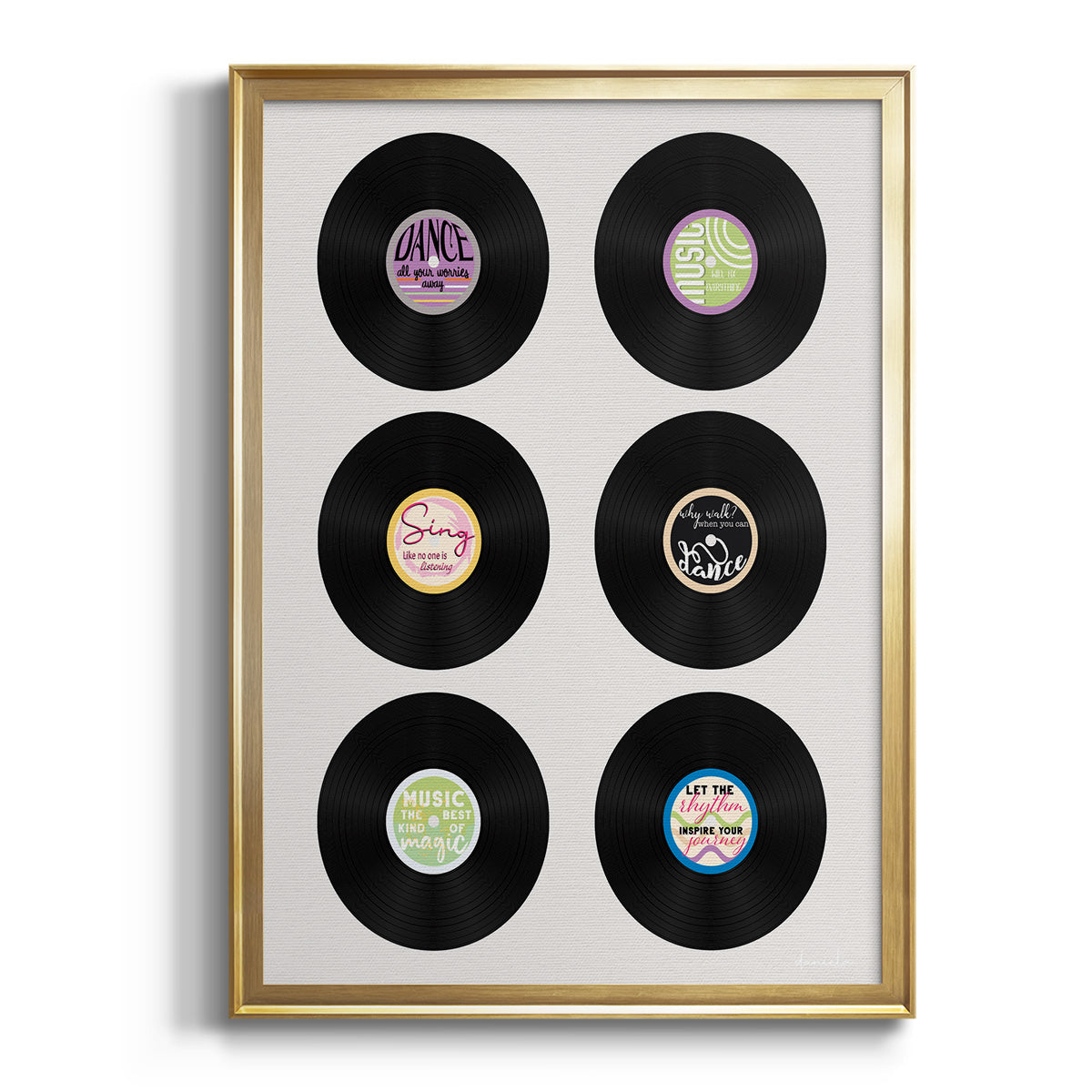 Vinyl Inspiration - Modern Framed Canvas Print