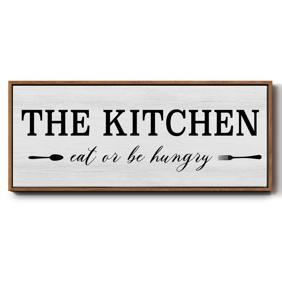 Eat Or Be Hungry - Floater Framed Canvas Print