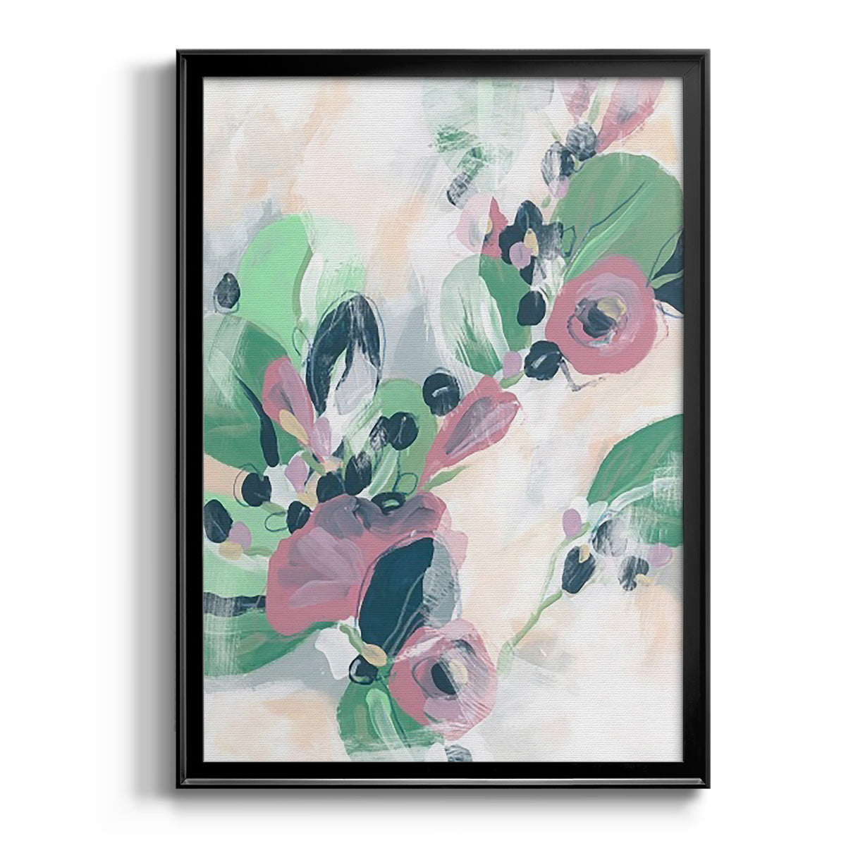 Tropical Branch Fresco II - Modern Framed Canvas Print