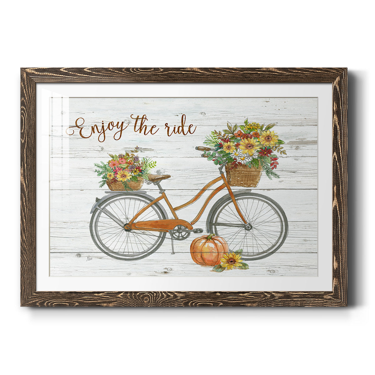 Harvest Bike - Barnwood Framed Art Print