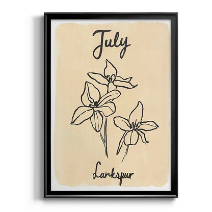 Birth Month VII - Modern Framed Canvas Print