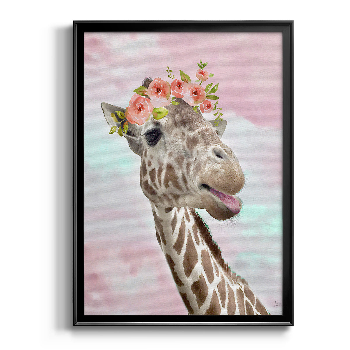 Floral Fun I - Modern Framed Canvas Print