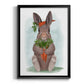 Rabbit Carrot Hug - Modern Framed Canvas Print