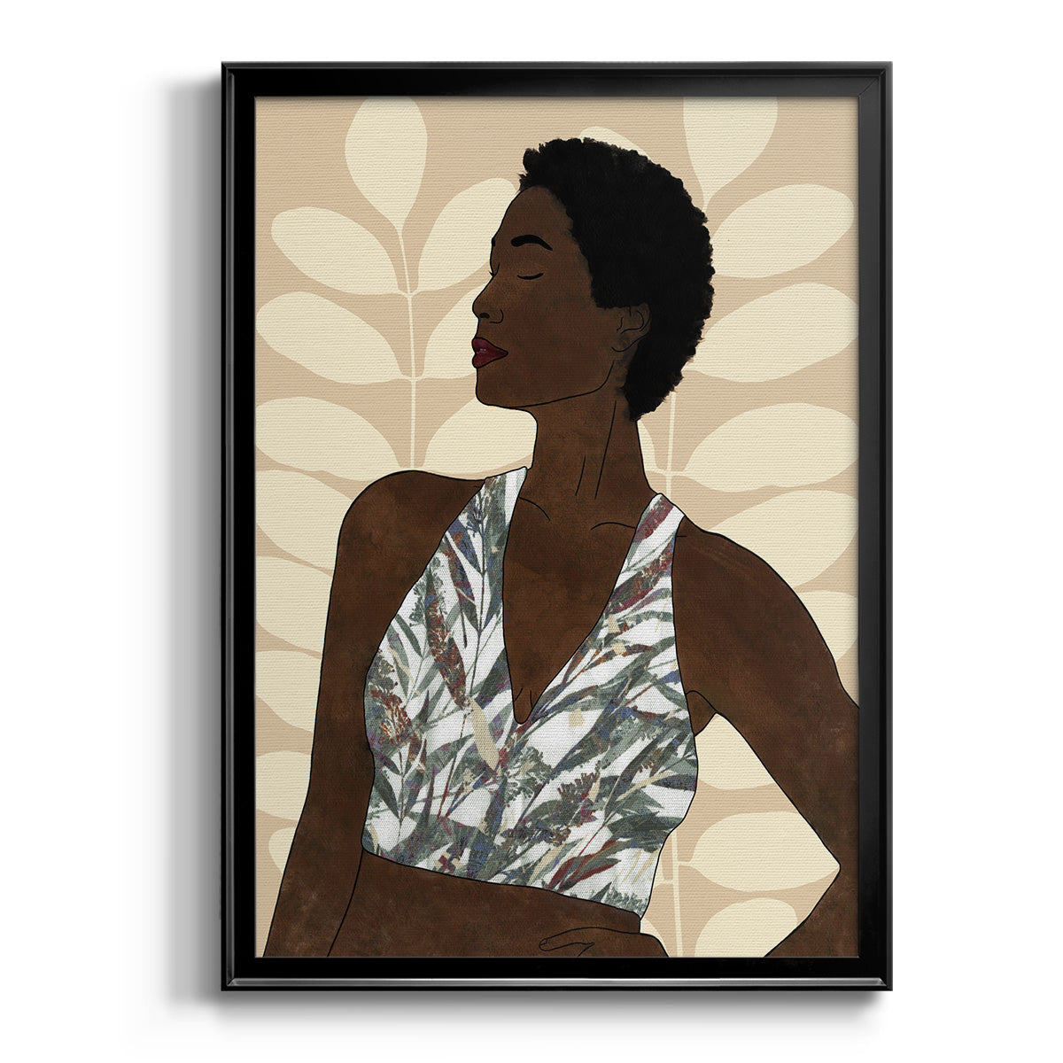 Ethnic Beauty I - Modern Framed Canvas Print