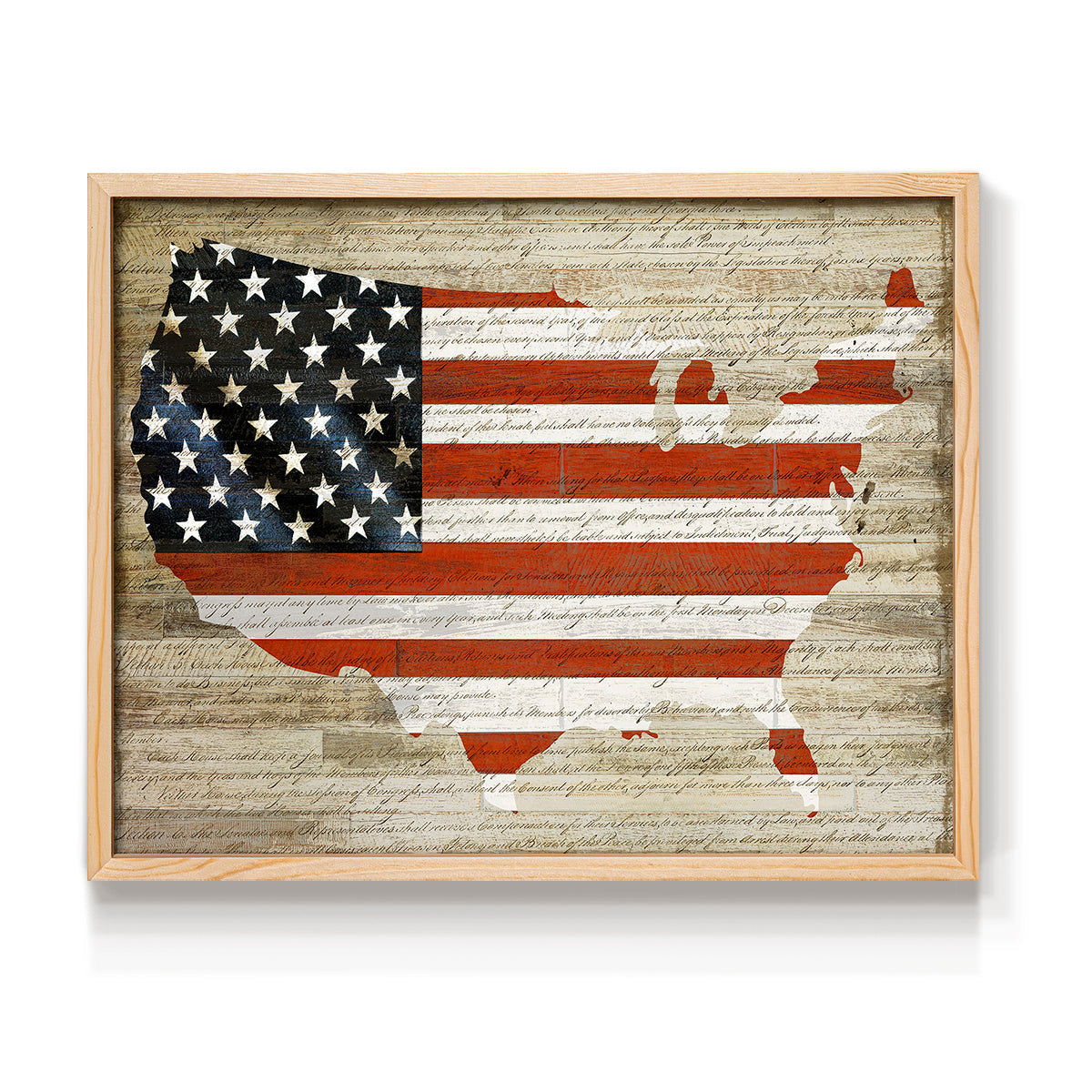 American Flag - Restickable Framed Art Print