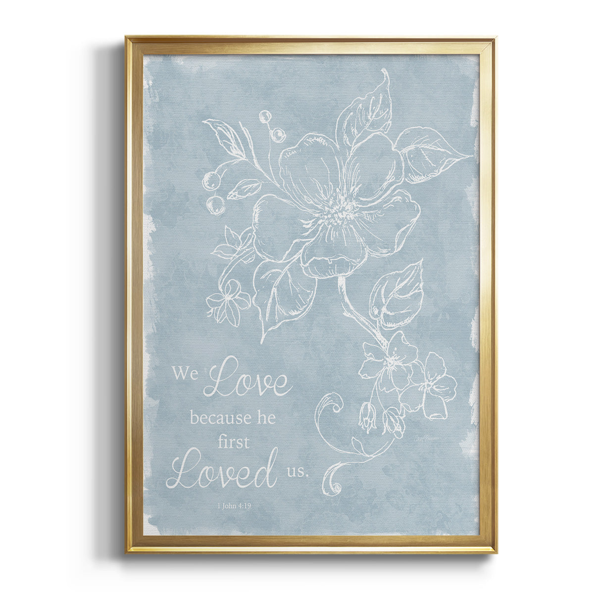 Loved Us First - Modern Framed Canvas Print